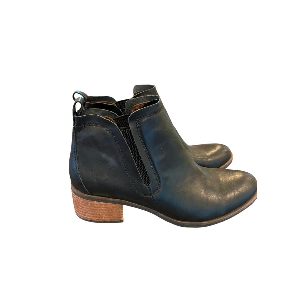 Kork-Ease Korks Black Tasha Chelsea Ankle Boot Bootie Slide On Women Size 8.5